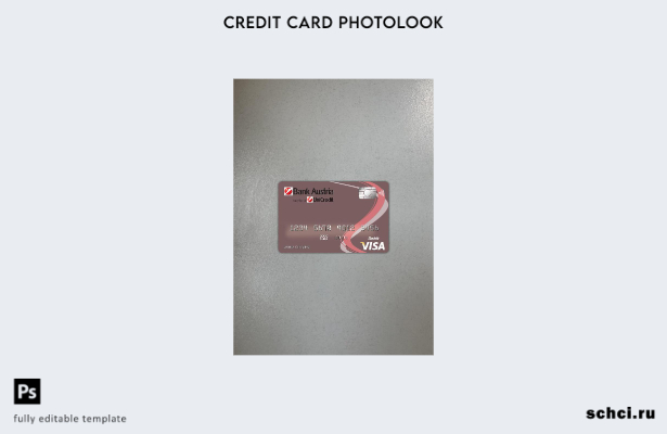 цифровая загрузка Austria Bank Austria Visa Card, фотоизображение, передний шабл